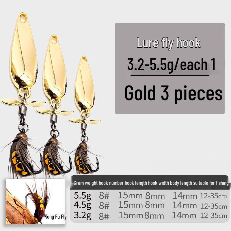 Propeller Spinner Fly Fishing Lure - Micro Soft Bait Hook for White Mouth Fishing