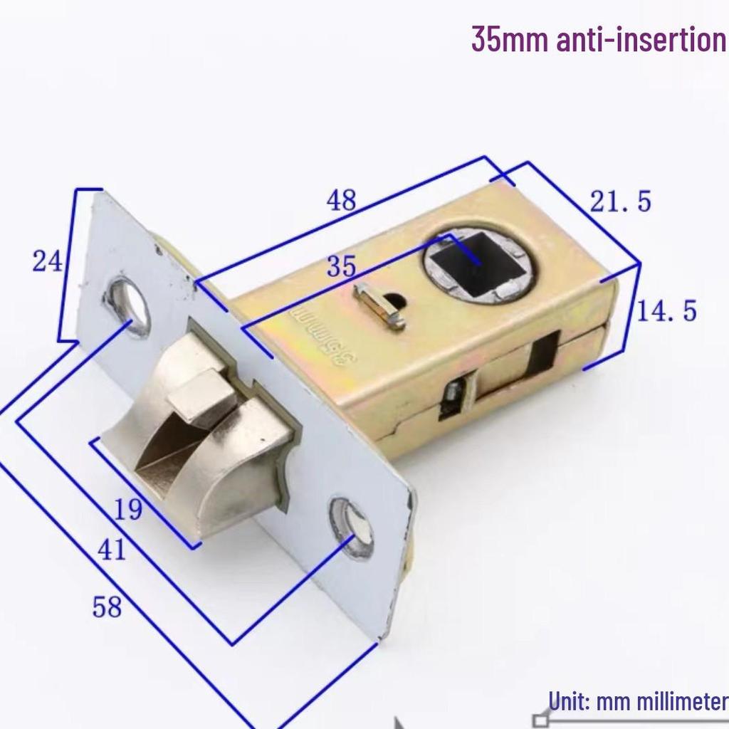 Silent Universal Bathroom Tongue Lock And Cylinder