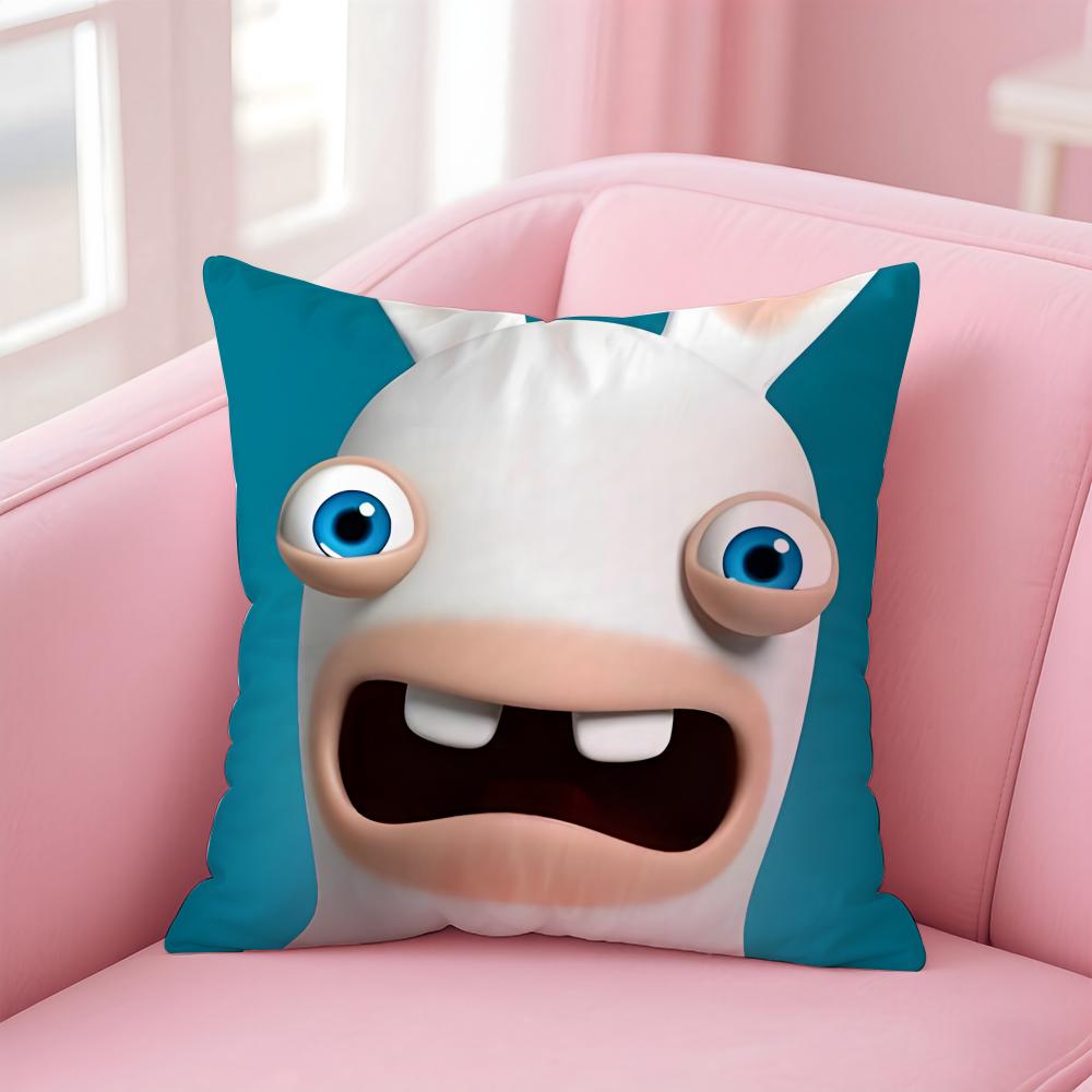popular anime R-RabbidsS Cushion Cover Comfortable Reversible Pillow Cover Ideal for Car Sofa Bedroom & Beyond