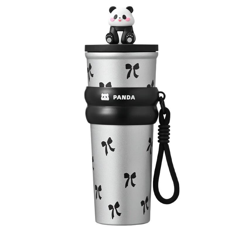 

Panda Stainless Steel Insulated Straw Tumbler