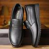 Fashion Men's Fashion Soft Soled Shoes Luxury Formal Leather Shoes Men Breathable Loafers Slip On Black Driving Male Shoes Zapatos Homme