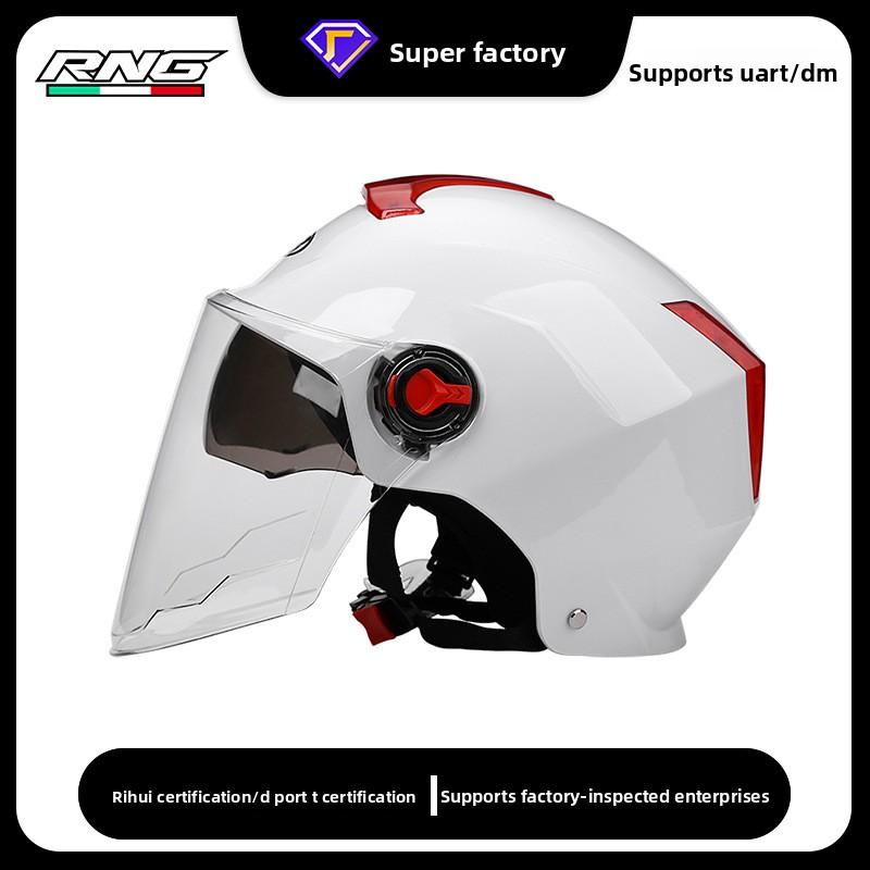 [Custom] Summer Half Helmet for Electric Vehicle & Motorcycle Adult Dual-Lens Safety Sun Protection