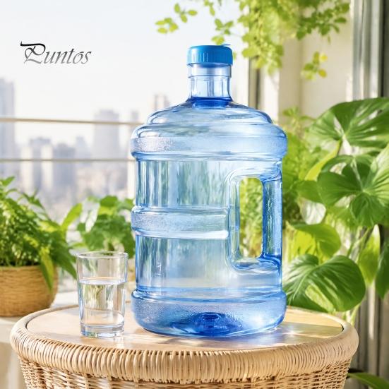 Caraffa per Acqua di Grande Capacità con Manico e Tappo, Erogatori Riutilizzabili, Secchio di Ricambio in Plastica per Alimenti, Bottiglia Trasparente per Casa Ufficio