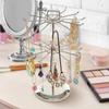 Rotatable Jewelry Organizer Stand Iron Material Two Tier Jewelry Rack  For Rings