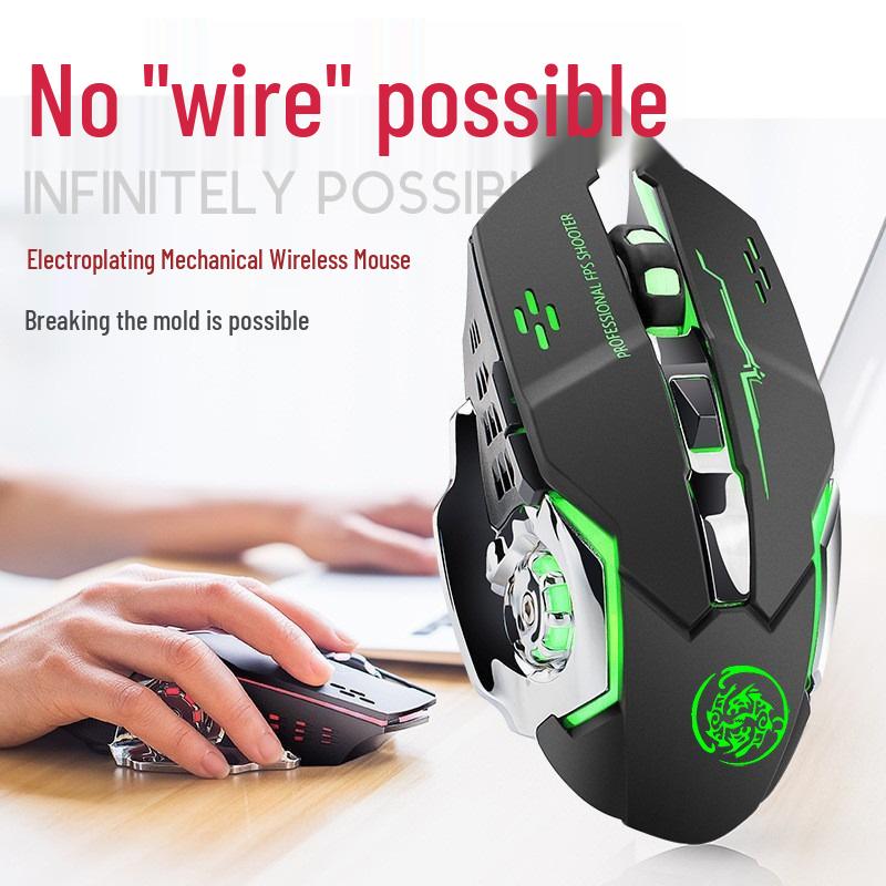 Dual-Modus Wiederaufladbare Bluetooth Drahtlose Gaming-Maus - Leise und Beliebt