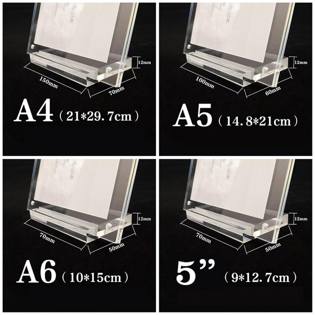 1pc Photo Frame Acrylic Table Card Stand Certificates Authorization Cards