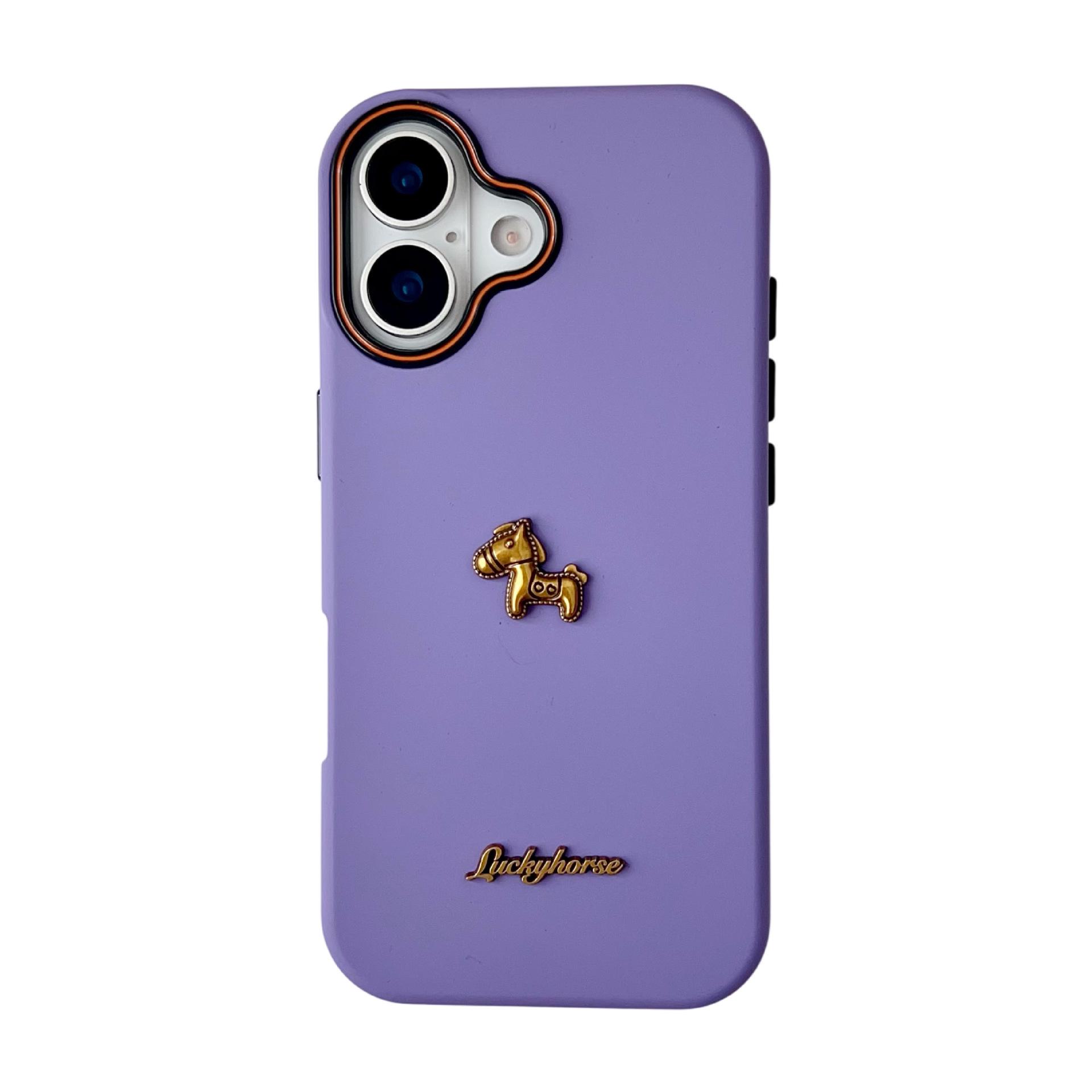 

Yashijie Leather Three-in-One Horse-Themed Phone Case for Models 11-17 iPhone 14 Plus фиолетовый