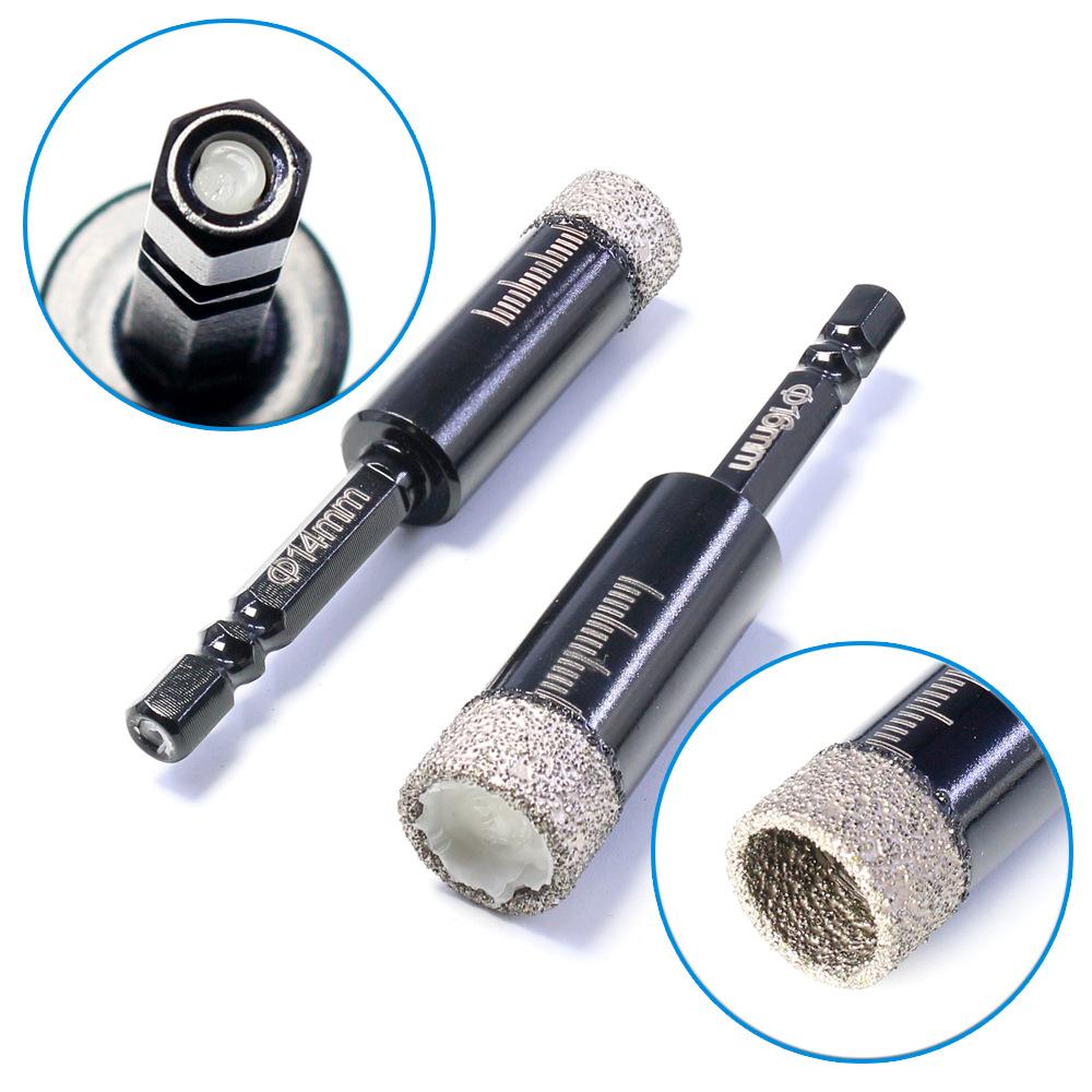 6pcs Diamond Drill Bits Tile Hole Opener,6-16mm Hexagonal Shank Dry Diamond Drill Bit Hole Saw For Tile Hole Opener Cutter