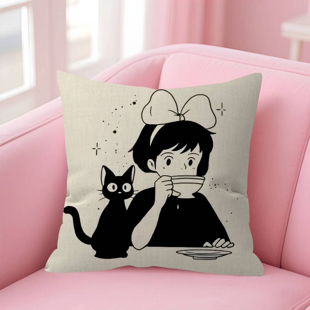 Anime KKikiS DDelivery Service   Maple Design Cushion Cover Happy Autumn Harvest decor Holiday Decorati Pillow Cover