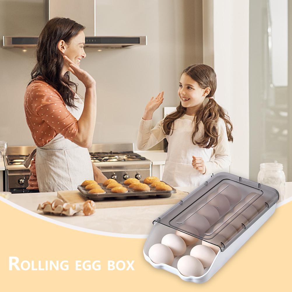 Egg Holder Anti-slip Eggs Container Household Kitchen Accessories (Grey)