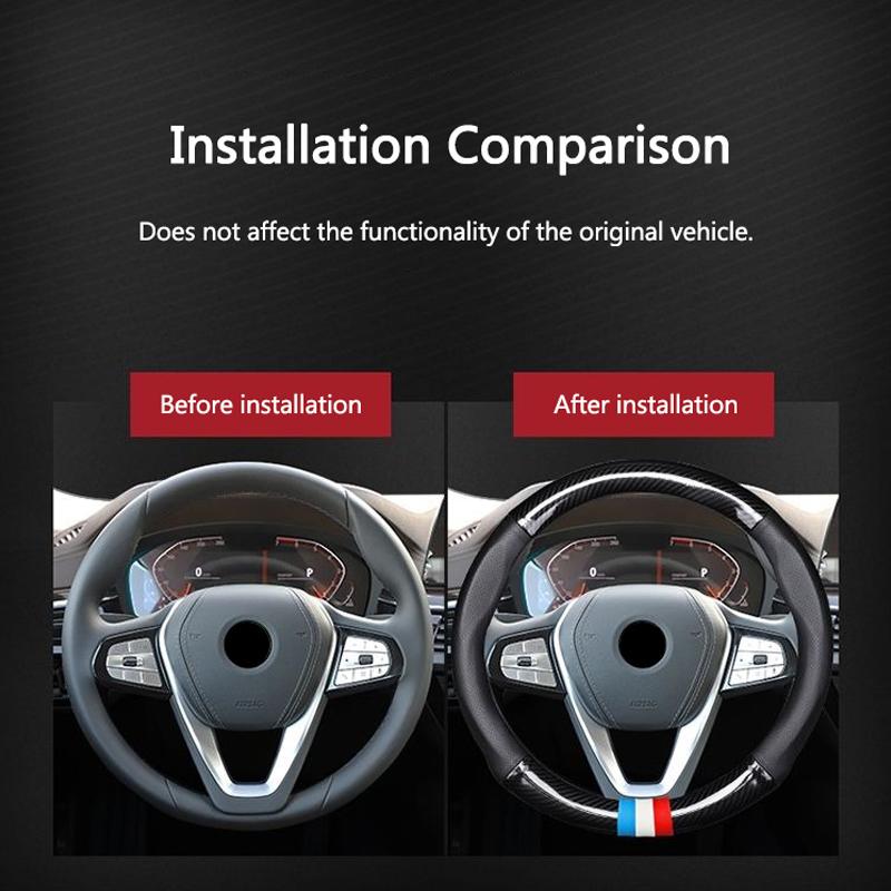 Car Anti-slip Leather Steering Wheel Cover For BMW M Power X3 X4 X5 X7 E36 E39 E46 E60 E65 E90 F10 F20 F25 F30 G20 G30 Accessory FI6