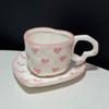 Sweet Ceramic Mugs 250ml Tea Milk Cups Hand Drawn Love Heart Cup  Kitchen