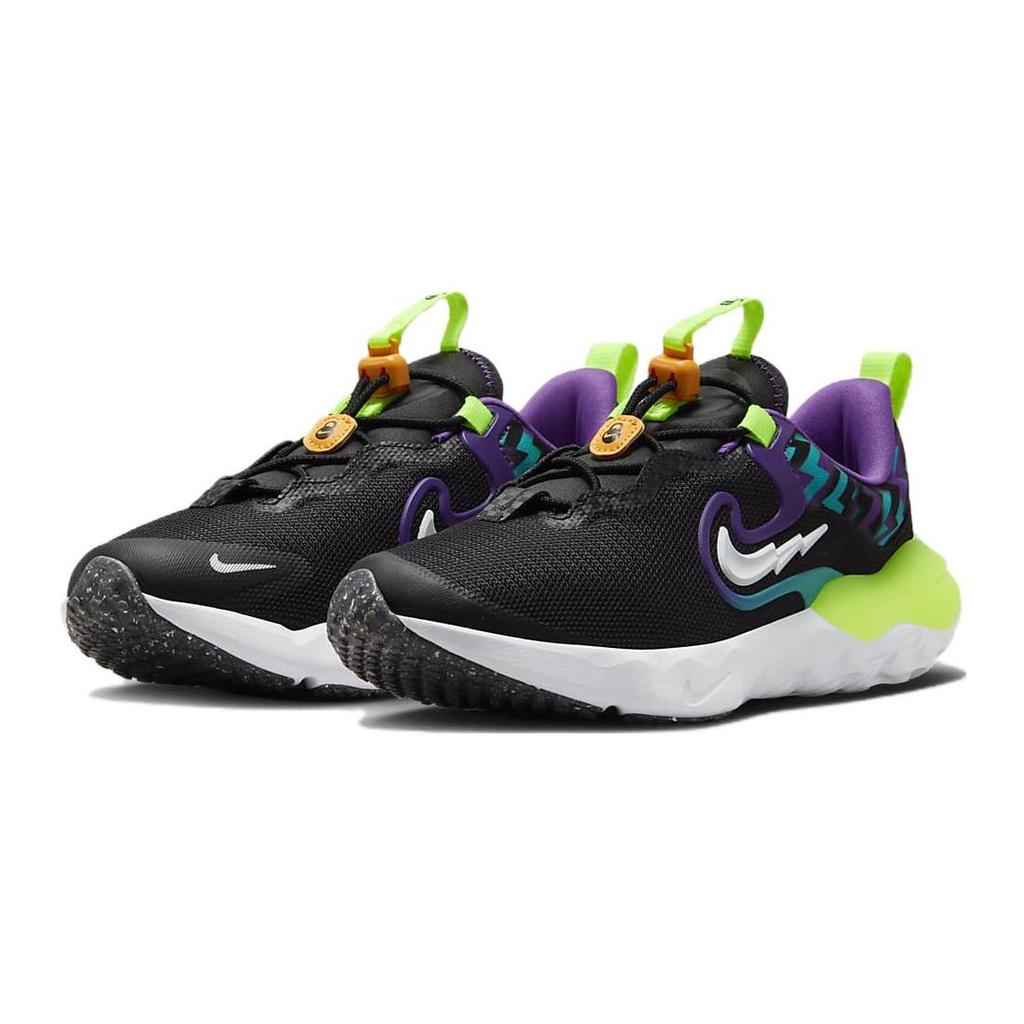 Nike Scarpe da Corsa Run Flow SE Ammortizzate Traspiranti Basse Nere Verdi Unisex DZ4490-001