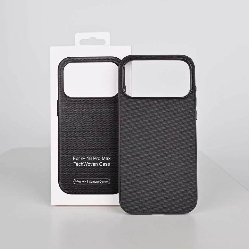 High Quality 1:1 Tech Woven Texture Magnetic Case for IPhone 18 Pro Max 18 17 Pro Shockproof Anti Scratch with AI Touch Button Protect Cover