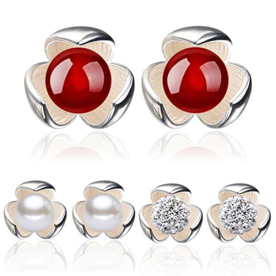 

Серьги-гвоздики из стерлингового серебра 925 пробы со стразами, свадебные украшения