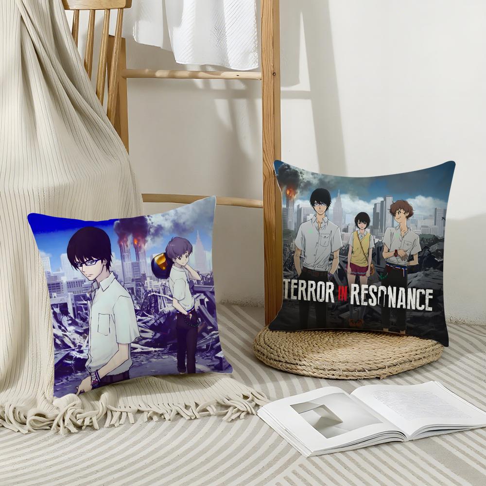 Anime Z-Zankyou No Terror Cushion Cover Breathable Linen Pillowcase Summer Odorless Eco-Friendly Invisible Zipper Washable