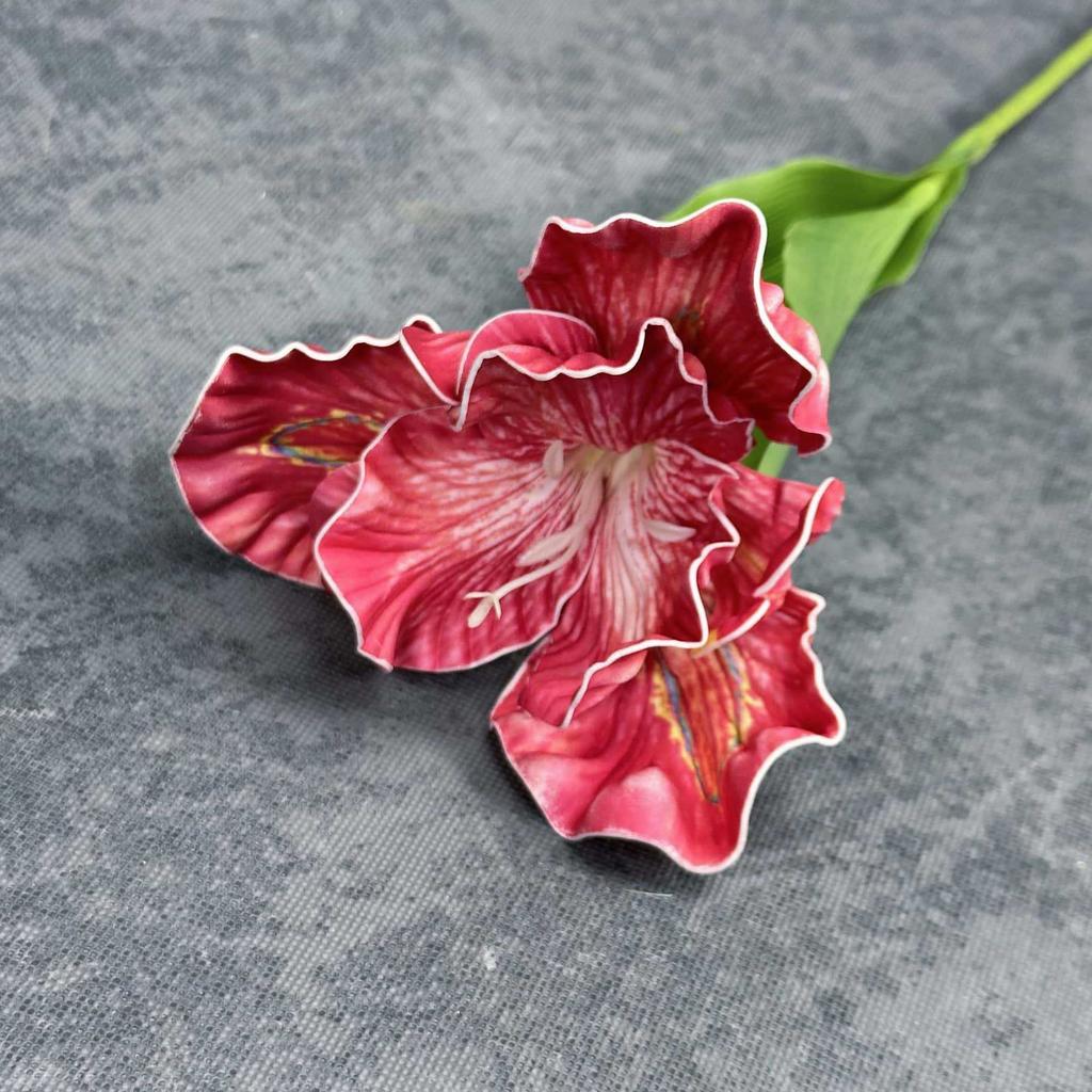 Artificial Real Touch Iris Flower branch EVA Large Iris for Wedding Party Hotel Home Floral Decor