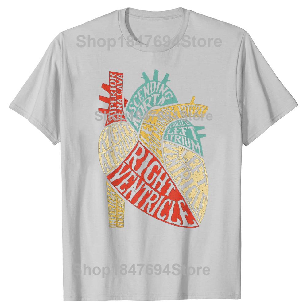 Funny Heart Anatomy Science Biology Biologist T Shirt Graphic Cotton Streetwear Short Sleeve Birthday Gifts Summer Style T-shirt