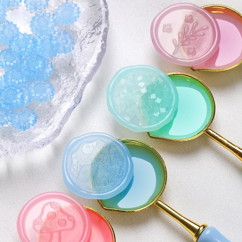100pcs/500g Mixed Color Semi Transparent Wax Particles Semi Transparent Lacquer Wax Seal Wedding Invitation Wax Seal