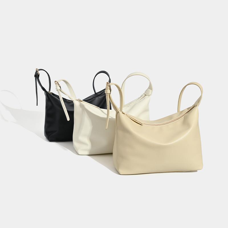 Oilskin tote bag women's large-capacity shoulder commuter bag summer new soft leather niche messenger bag bag versatile commuter