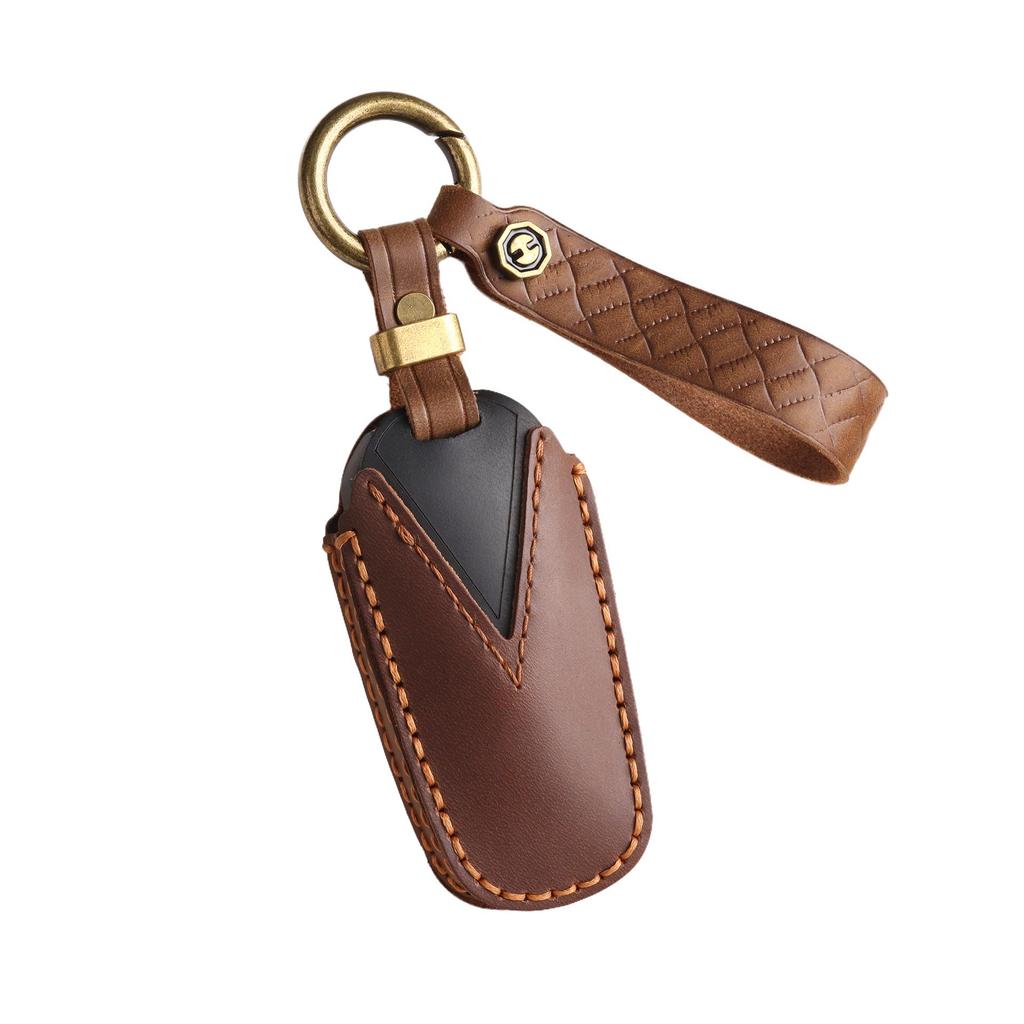 Husă de piele lucrată manual pentru cheile Geely Dihao GS și Global Eagle British Vision