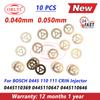 10PCS Diesel Injector Residual Air Gap Adjust Shim 0.040 0.050mm 0445110646 0445110369 0445110647 03L130277Q Washer 110 111