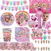 Cry Babiesed Birthday Party Decorations Tableware Plate Cup Balloon 1St Year Boy Girl Birthday Decor Baby Shower Supplies Gifts