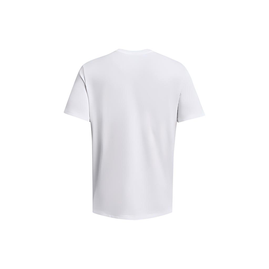 Under Armour Letter Logo Print Pullover Short Sleeve T-Shirt Men Tops White 1382904-100
