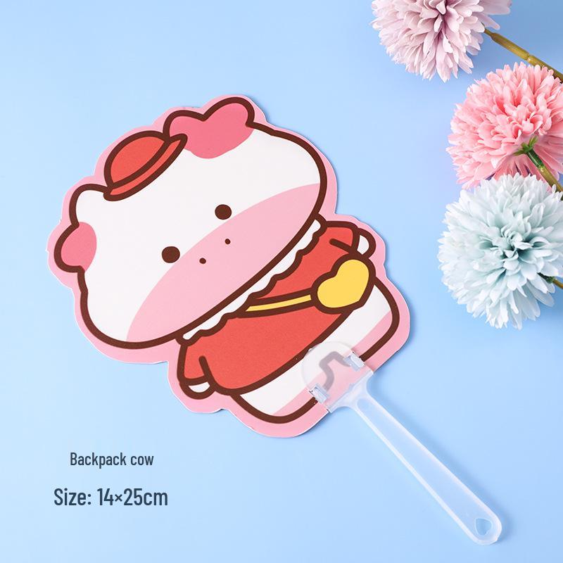 Cartoon Animal Folding Handheld Fan - Small, Portable for Kids and Students