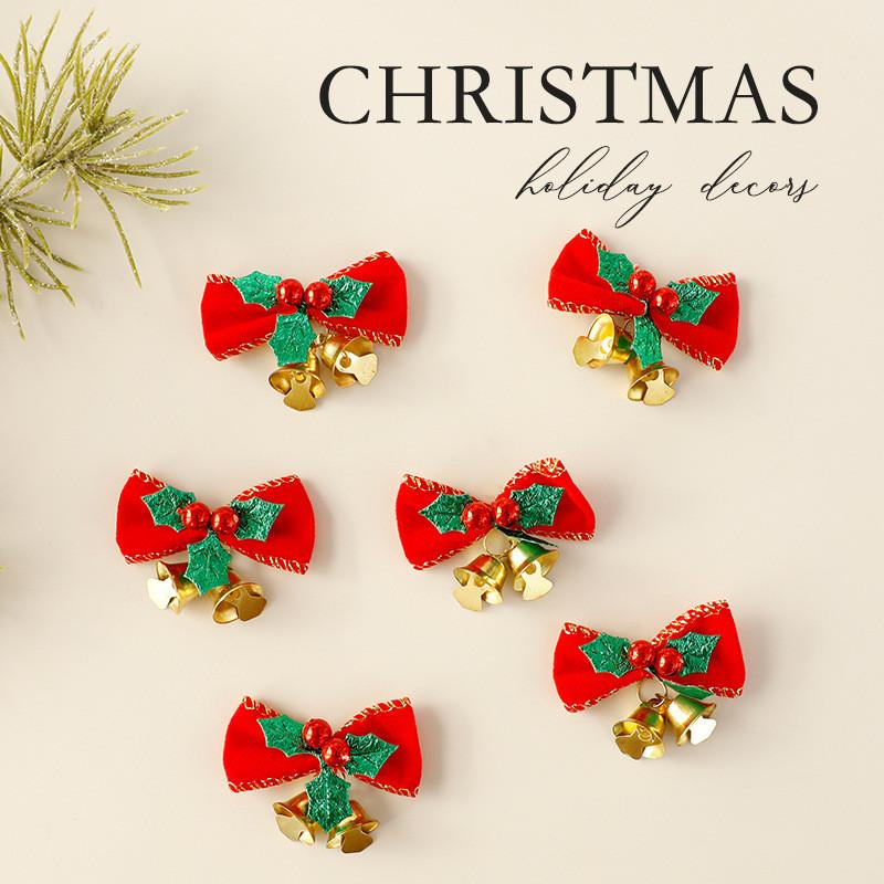 Christmas Mini Butterfly Bell Pendant Set Holiday Decoration Props For Festive Gift Present