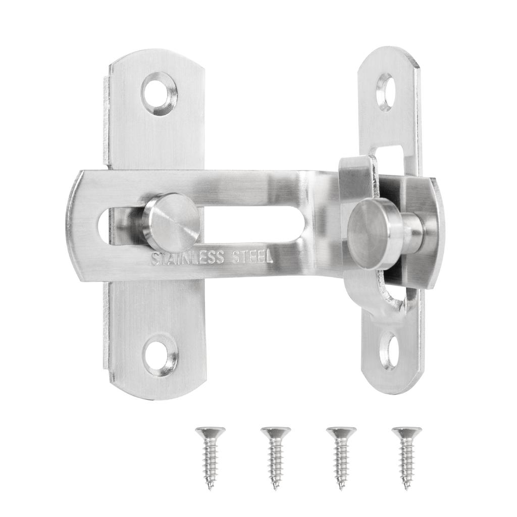 Zăvoare de poartă din oțel inoxidabil Keenkee, zăvor pentru ușă de animale de companie, cu șurub, încuietoare robustă cu clapetă, grosime de 2 mm