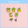 Charming Cartoon Mini Cactus Plant Brooch Alloy Badge For Fashionable Clothing Accessories