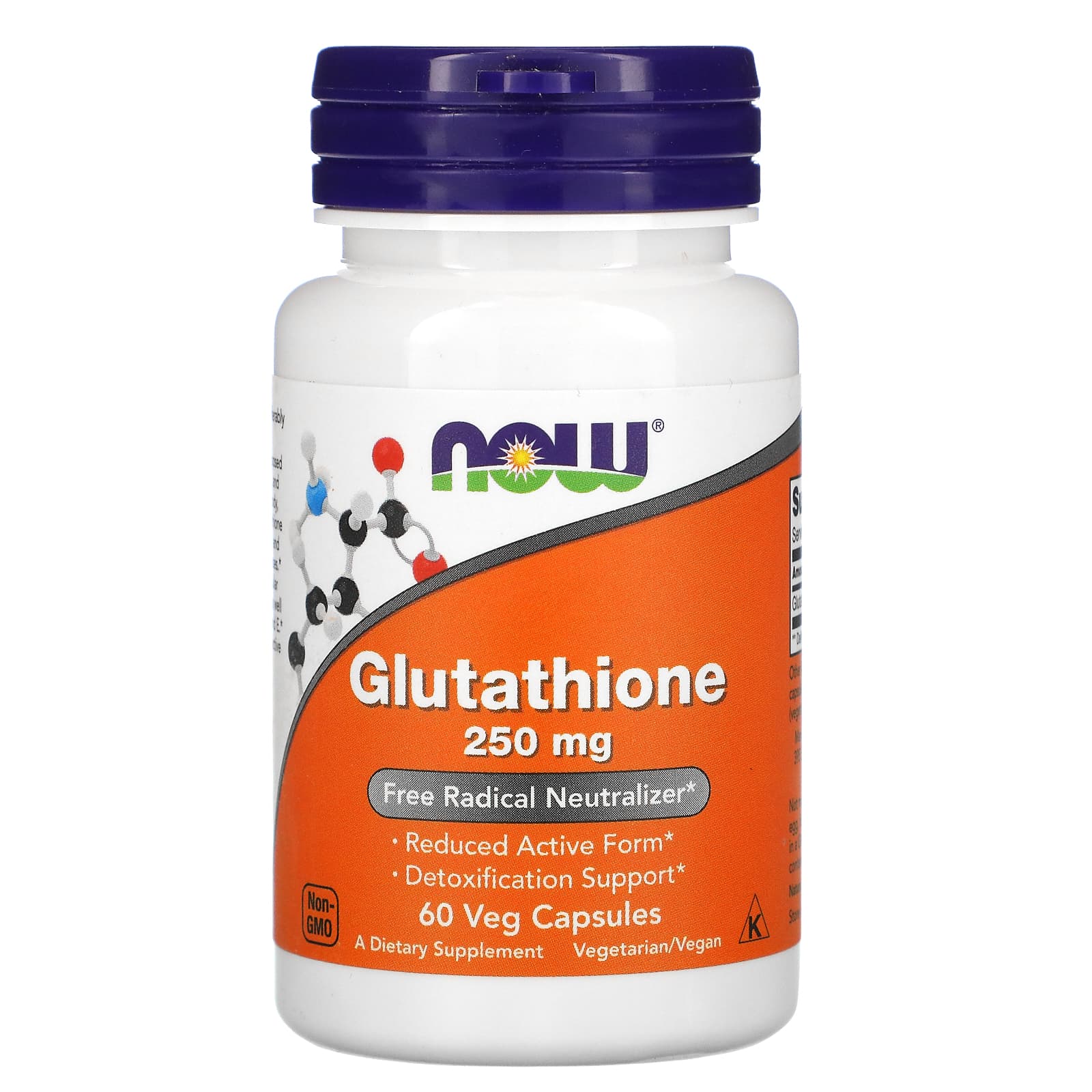 

NOW Foods, Glutathione, 250 mg, 60 Veggie Capsules