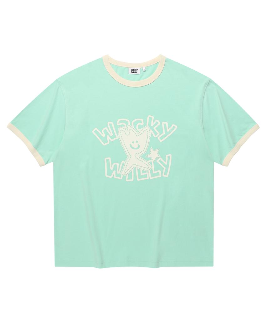 WACKY WILLY Kiki Ringer Short Sleeve T-Shirt Mint
