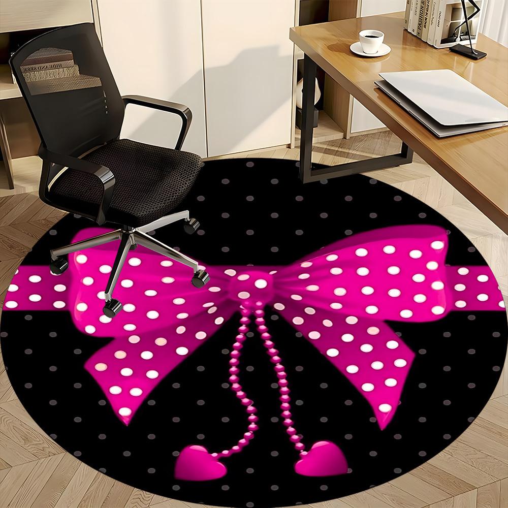 1pc Bowtie Chair Carpet for Office - Durable, Ideal for Chair Mats, Stylish & Functional Decorative Rug yy260203095