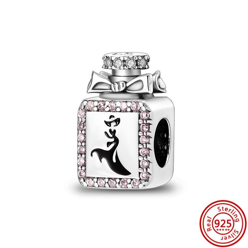 

Стерлингового серебра 925 пробы, пятнистый олень, ленивец, змея, духи, безопасный кулон на руль, бусины, подходят оригинальные подвески, браслет, ювелирные изделия