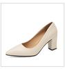 Fashion Aphixta Apricot Concise Square Heels Pumps Elegant Women Shoes Pointed Toe Office Lady Shoe Party Pumps Size 41