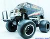 OPTION No.1 Block Pattern Tire & Chrome Rim Wheel Set (WR02.CW01 FrontPre-glued) NO-648