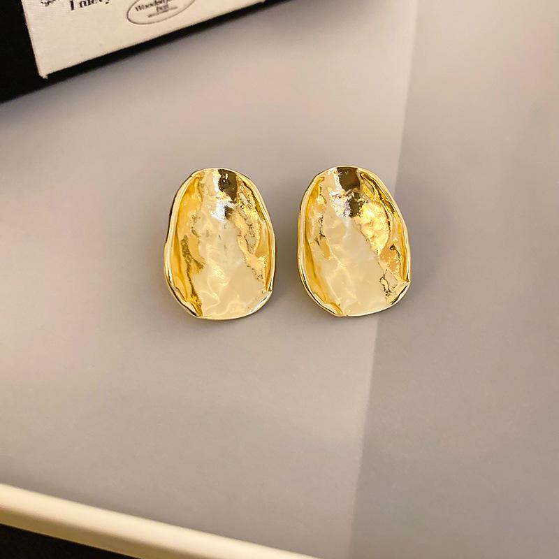 

Geometric Sterling Silver Stud Earrings for Women - European & American Fashion, Simple Niche Style