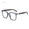 Trendy Anti Blue Light Wooden Grain Leg TR90 Glasses, Men Women Big Square Blue Ray Blocking for Computer Glass Frames gafas