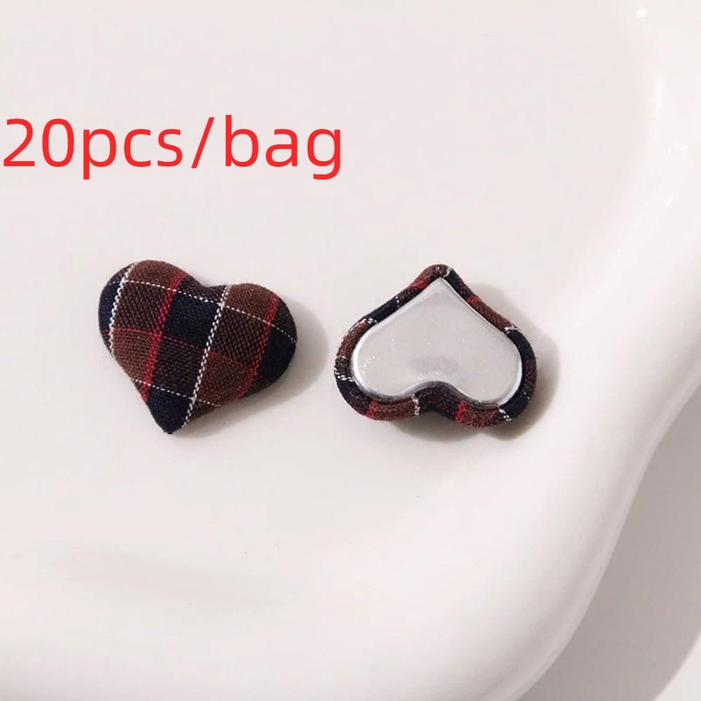 20pcs Heart Button Fabric Bag Buttons 20pcs Set Heart Shape Buttons Sewing Crafts