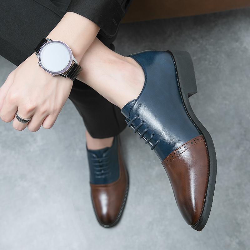 Brand  New Men Breathable Business Casual Leather Work Shoe Classic Oxford Outdoor Driving Anti Slip Gentleman Leather Shoes