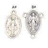 10pcs Antique Oval Shaped Medal Charm Virgin Mary Medal Pendant Alloy Catholic Charm Ornaments Jewelry Making Supplies