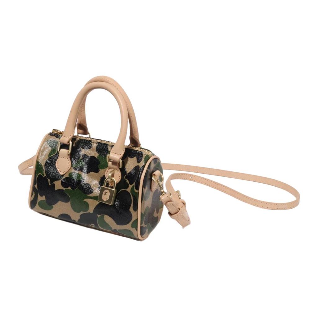 New A BATHING APE PVC Shoulder Bag, Crossbody Bag, Handbag Mini Women's Pink/Green 1L30290001
