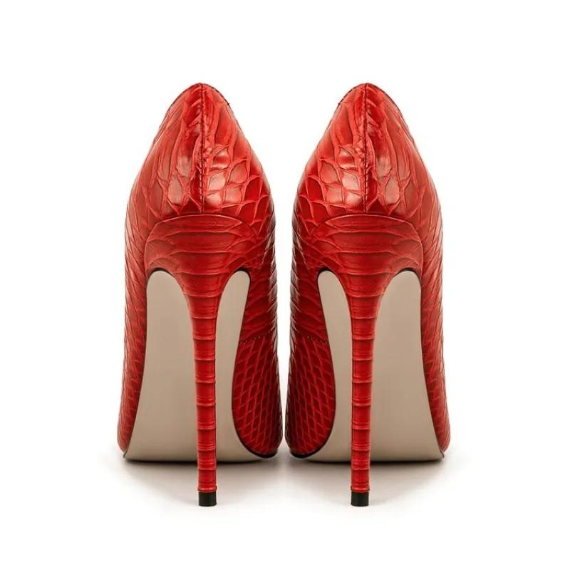 Fashion Fashion Pointed Stone Patterned Women's High-heeled Shoes Spring Autumn European American High Heels Single Shoes Size36-46