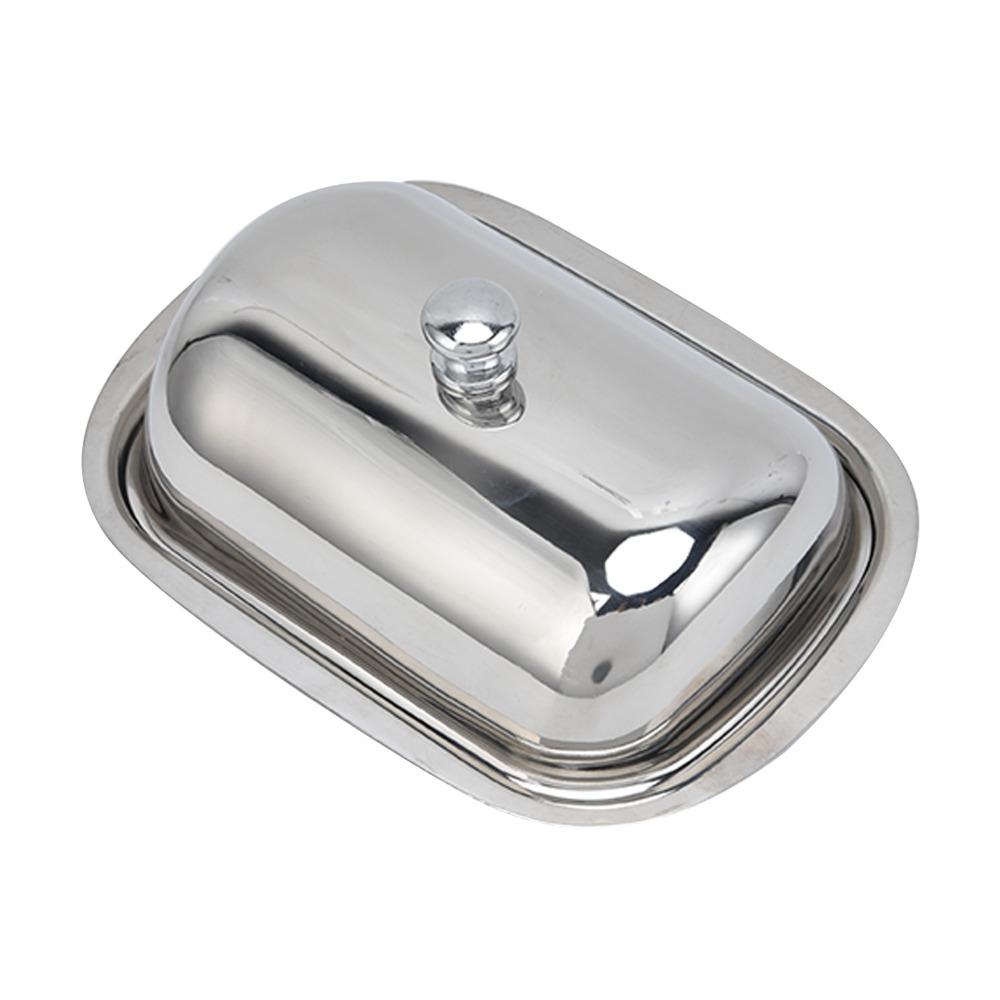With Lid Butter Dish With Lid 304 Stainless Steel Metal Cheese Tray Home Kitchen