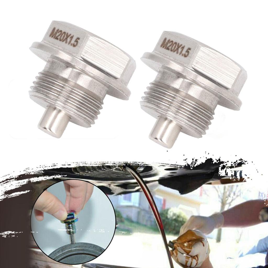 32103KA000 Magnetic Oil, Drain Plug M20x1.5mm Stainless Steel Sump Nut with Copper Gasket Replacement for
