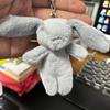 Stuffed Animals Cute Cartoon Rabbit Keychain Love Pompom Trinket Toy Girl Bag Car Keychain Mobile Phone Pendant Jewelry Gift