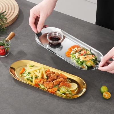 Płyta grillowa ze stali nierdzewnej Lustrzany połysk Food Grade Można myć w zmywarce Wielofunkcyjna przekąska Deser Posiłek warzywny Taca do serwowania Przybory kuchenne