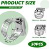 50 Pcs Stainless Steel Hose Clamps 3/8 Inch To 5/8 Inch (10-16mm) 304 Stainless Steel Worm Gear Metal Hose Clamps for Pipe, Intercooler, Plumbing,